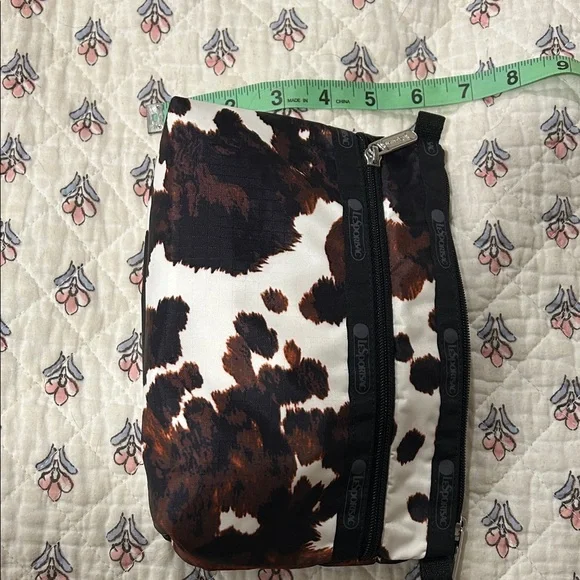 LeSportsac Black and Brown Cow Print Pouch - Picture 4 of 4
